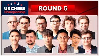 🔴 Round 5  US Championship 2023  Caruana Aronian Niemann So Dominguez Xiong Shankland [upl. by Jary574]