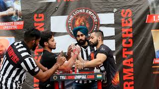 PARMEET VS JATISH  AMRITSAR ARMWRESTLING SUPERMATCHES  INDIAN ARMWRESTLING LIONS EMPIRE [upl. by Natalia]