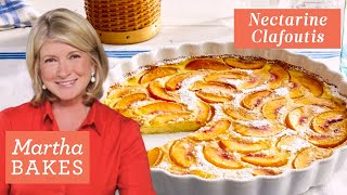 Martha Stewarts Nectarine Clafoutis  Martha Bakes Recipes  Martha Stewart Living [upl. by Tatia]