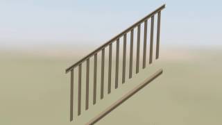 How to Install Baluster on Deck Stairs [upl. by Anihpesoj]