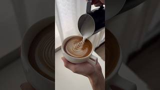 11second Latte Art Tutorial Leaf lattearttutorial latteart shorts [upl. by Nallij769]