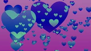 Heart Background  💙🩵 Blue Floating Hearts Video with Pink Gradient Background 4K HD [upl. by Whale]