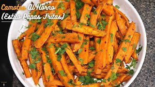 Camotes Al Horno Estilo Papas Fritas Saludable Y Facil  Oven Baked Sweet Potato Fries [upl. by Danais]