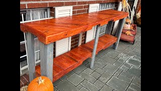 Pallet 90 x 18 inch rustic plant table [upl. by Mmada209]