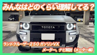 【ガソリン勢見るべし】ランクル250のガソリンモデルのメーターとナビ解説【メーター編】 [upl. by Einattirb117]