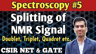 Splitting of NMR Signal  Number of lines in NMR  Spectroscopy for CSIR NET [upl. by Kauffman]