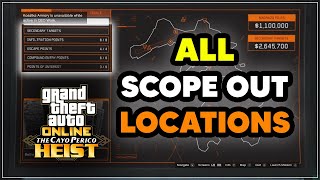 All Scope Out Locations Infiltration Escape and Compound Entry Points  GTA Cayo Perico Heist [upl. by Chaudoin]