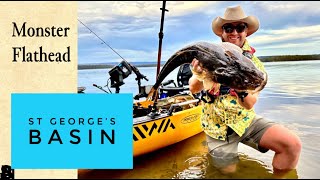 Kayak Fishing St Georges Basin big flathead on lures with Hobie Pro Angler [upl. by Antonio895]