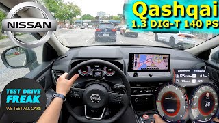 2024 Nissan Qashqai 13 DIGT MHEV Manual 140 PS CITY POV DRIVE with Fuel Consumption [upl. by Ennylhsa706]