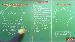 SUMA DE ANGULOS EXTERNOS EN UN POLIGONO DEMOSTRACION [upl. by Doreen732]