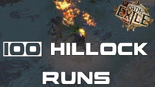 Path of Exile 100 Merciless Hillock Runs [upl. by Donnamarie302]