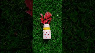 Waste bottle craft 😍 mini bottle art 🎨 home decor 💕🌼youtubeshorts [upl. by Jarlath]