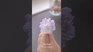 Scabiosa made from air dry clay粘土で作るスカビオサ クレイフラワー clayart handmadeflowers 樹脂粘土 coldporcelain [upl. by Walcott]