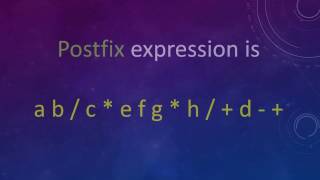 Postfix to Infix Example [upl. by Rourke]