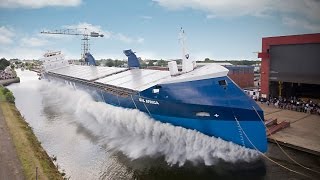 7 Awesome Ship Side Launch Videos [upl. by Tiduj]