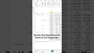 How to Quickly Drill Down Power BI Matrix to Last Granularity powerbi shorts [upl. by Oribella]