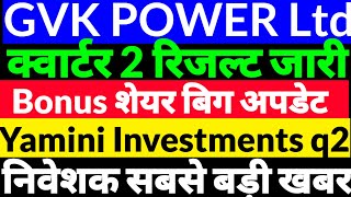 GVK Power q2 resultyamini investments q2 resultGVK POWER Share newsyamini investments share news [upl. by Lirret408]