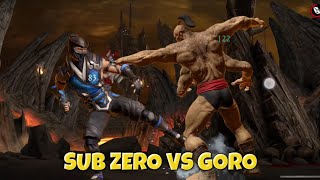 BLIZZARD CLASH SUB ZERO VS GORO IN MORTAL KOMBAT MAYHEM [upl. by Toblat]