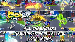 Chocobo GP  All Characters AbilitiesSpecial Attack Compilation [upl. by Nairad490]