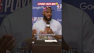 Lebron Post Game Interview 🤦‍♂️ nba lakers lebronjames interview shorts [upl. by Ardied804]