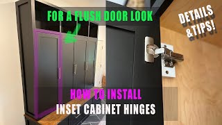 How to make cabinet doors flush  inset hinges [upl. by Odlanyar327]