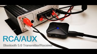 RCAAUX Bluetooth 50 ReceiverTransmitter [upl. by Shirk]