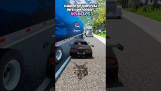 Chance of survival with different vehicles beamng beamngdrive game gameplay gaming beamngcrash [upl. by Nnaj]