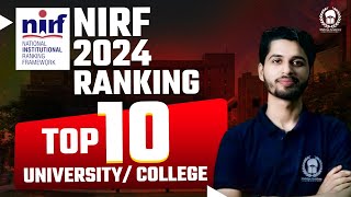 Top 10 UniversityCollege in India  NIRF 2024 Ranking  Vaibhav Sir [upl. by Irehj616]