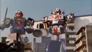 Power Rangers Turbo Vs In SpaceMegazord Battle [upl. by Notwal]