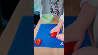 Tip Tuesday Slicing and dicing a pepper tiptuesday howto kitchenbasics santoku bellpepper [upl. by Herschel]