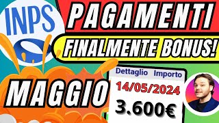 INPS PAGAMENTI🔴FINALMENTE BONUS MAGGIO✅Nuove date AUU NASPI 100€ [upl. by Rosanne481]