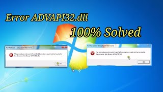 Error ADVAPI32DLL  How to Solve ADVAPI32dll  Error advapi32dll  Adobe Reader abvapi32dll [upl. by Lalib]