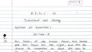 BEGC 131 Solved Assignment 202223 BEGC 131 Solved handwritten assignment 202223 BAG  BEGC [upl. by Marie]