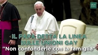 Papa Francesco quotNon confondere le unioni gay con la famigliaquot [upl. by Pearla]