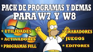 MEGA PACK DE PROGRAMAS MUY ÚTILES PARA WINDOWS 78 [upl. by Pauletta271]