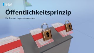 Kanton Luzern Parlament stimmt dem Öffentlichkeitsprinzip zu [upl. by Ahsinaw]