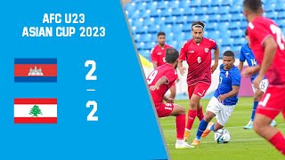 AFC U23 ASIAN CUP 2023  Cambodia U23 vs Lebanon U23 [upl. by Nimsaj]