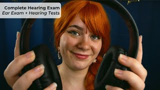 ASMR 👂 Complete Ear amp Hearing Exam 🩺  Otoscope Beep Test Tuning Forks  Soft Spoken Medical RP [upl. by Ahseyt625]