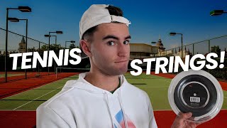 The 5 MOST USED Tennis Strings In COLLEGE TENNIS in my opinion [upl. by Havener]