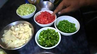 Pakistani desi food Chicken macaroni salad recipe part1AAmnas Kitchen [upl. by Eizus310]