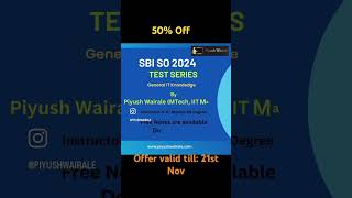 SBI SO Exam Mock Test  sbiso2024 sbiitofficer sbisotest [upl. by Airym]