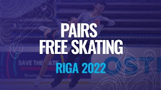 Pairs Free Skating  Riga 2022  JGPFigure [upl. by Tess]