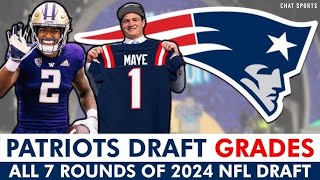 New England Patriots 2024 NFL Draft Grade  BOOM or BUST [upl. by Sordnaxela]