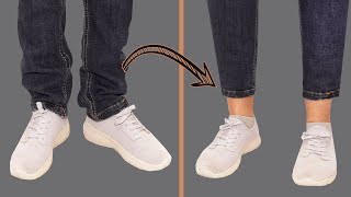 2 best ways how to hem jeans while keeping the original hem [upl. by Lexy647]