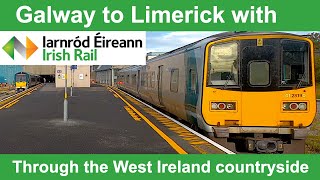 Through the West Ireland countryside with Irish Rail  Galway to Limerick [upl. by Ahsikat]