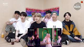 BTS REACTION TO HD BLACKPINK  Lovesick Girls  Perfomance Tokopedia November 2020 [upl. by Damaris]