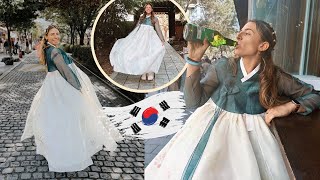 i spent a day wearing traditional Korean hanbok and this is what happened [upl. by Rahcir458]