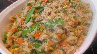 Asian Stir Fry Vegetable Fried Rice  Chinese Fried Rice Recipe [upl. by Hagai]