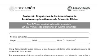 EXAMEN DIAGNÓSTICA MEJOREDU TERCERO DE SECUNDARIA 2024 EXAMEN 2 [upl. by Orlanta357]