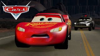 Lightning McQueens Police Chase in Radiator Springs  Cars Movie Remake  BeamNGdrive [upl. by Frame]